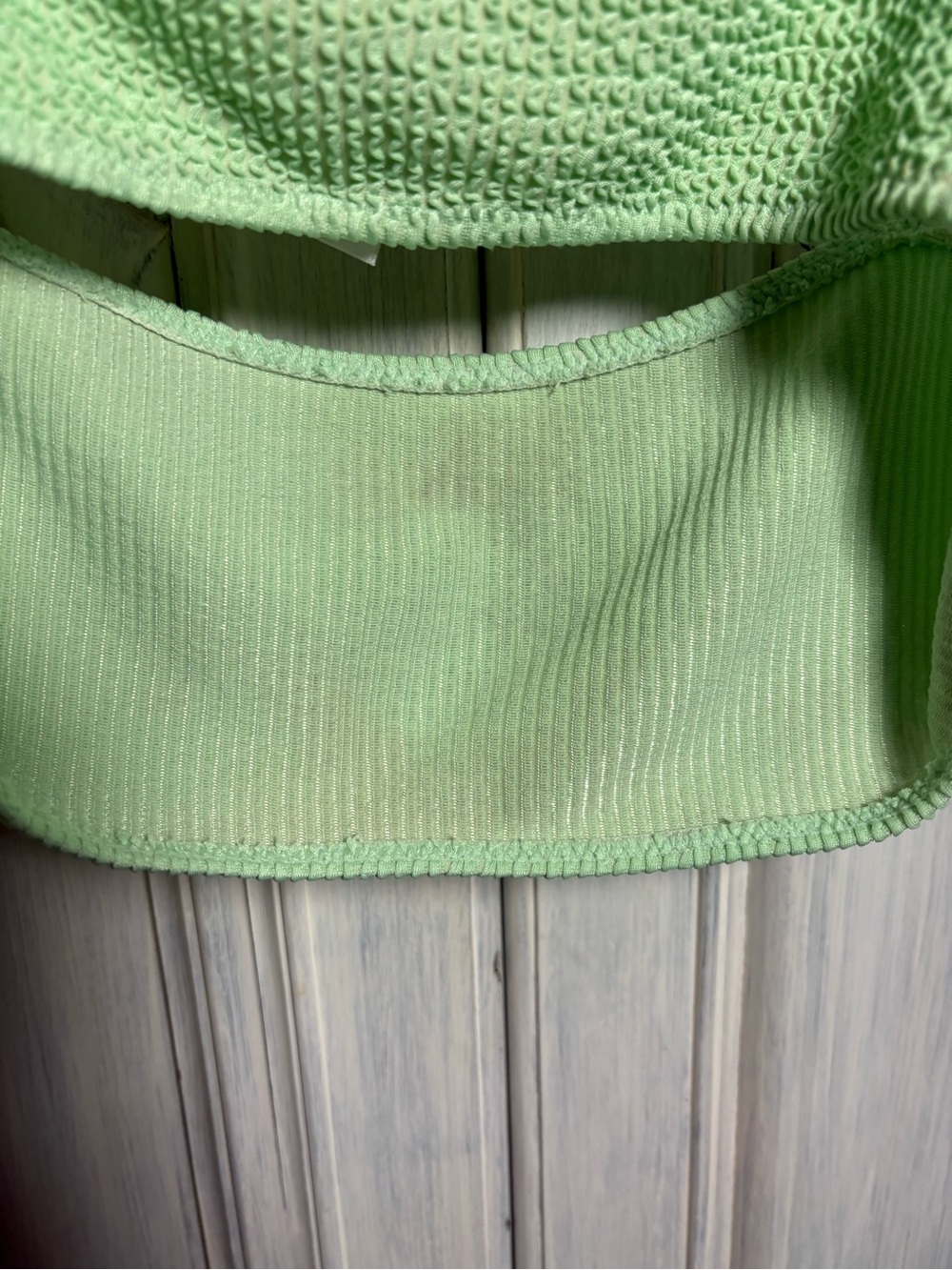 Show Me Your Mumu Destin Bikini Top Melon Green Bandeau Preppy Beach Vacation - Picture 6 of 7